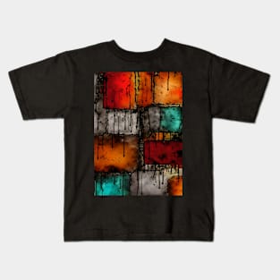 drippy grunge abstract Kids T-Shirt